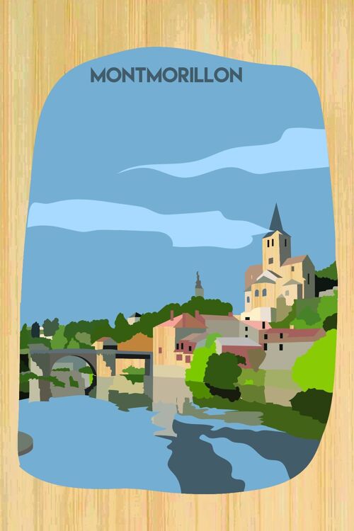 Carte postale en bamboo - CM0478 - Régions de France > Poitou-Charentes, Régions de France, Régions de France > Poitou-Charentes > Vienne