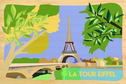 Carte postale en bamboo - CM0929 - Régions de France > Ile-de-France, Régions de France > Ile-de-France > Paris, Régions de France