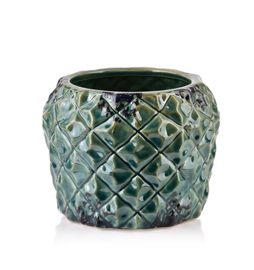 TAMANI GREEN Vase 15,5x15,5xh11,5cm