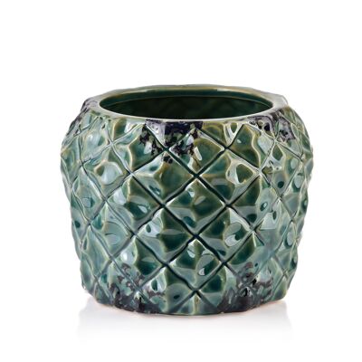 TAMANI GREEN Vase 15,5x15,5xh11,5cm