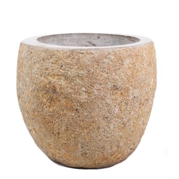 Pot de fleurs en pierre Indo 63 2