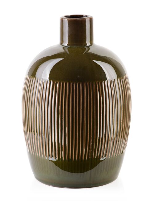 GIOVANI GREEN Vase 16X16Xh23,5cm