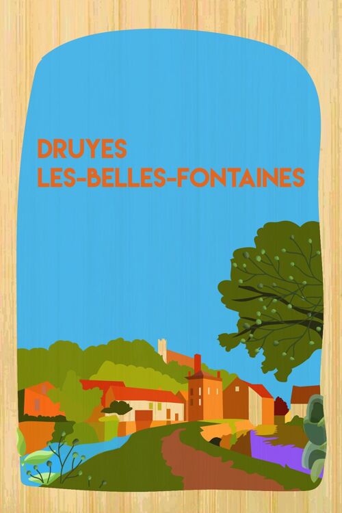 Carte postale en bamboo - CM1143 - Régions de France > Bourgogne, Régions de France, Régions de France > Bourgogne > Yonne