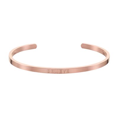 BELIEVE – Bracelet Affirmation – (Or Rose)