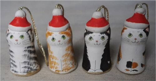 Merryfield Pottery - Christmas Fur Cat Decorations