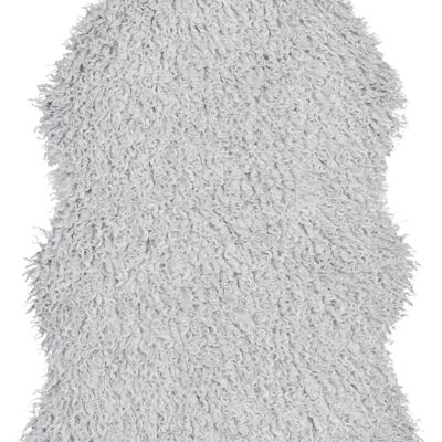 Wooly spring rug - carpet - Silver