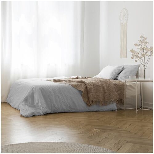 Light grey Studio Hemliv percal cotton 1-person duvet covers 140x220cm