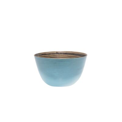 NATURAL MATT TURQUOISE BOWL 14X8 - IBILI