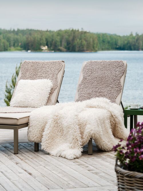 Wooly blanket - throw - Ivory