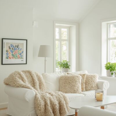 Plaid/Jeté WOOLY - Beige