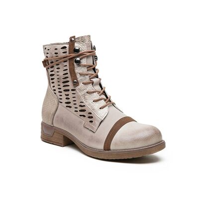 Bi-color spring ankle boot