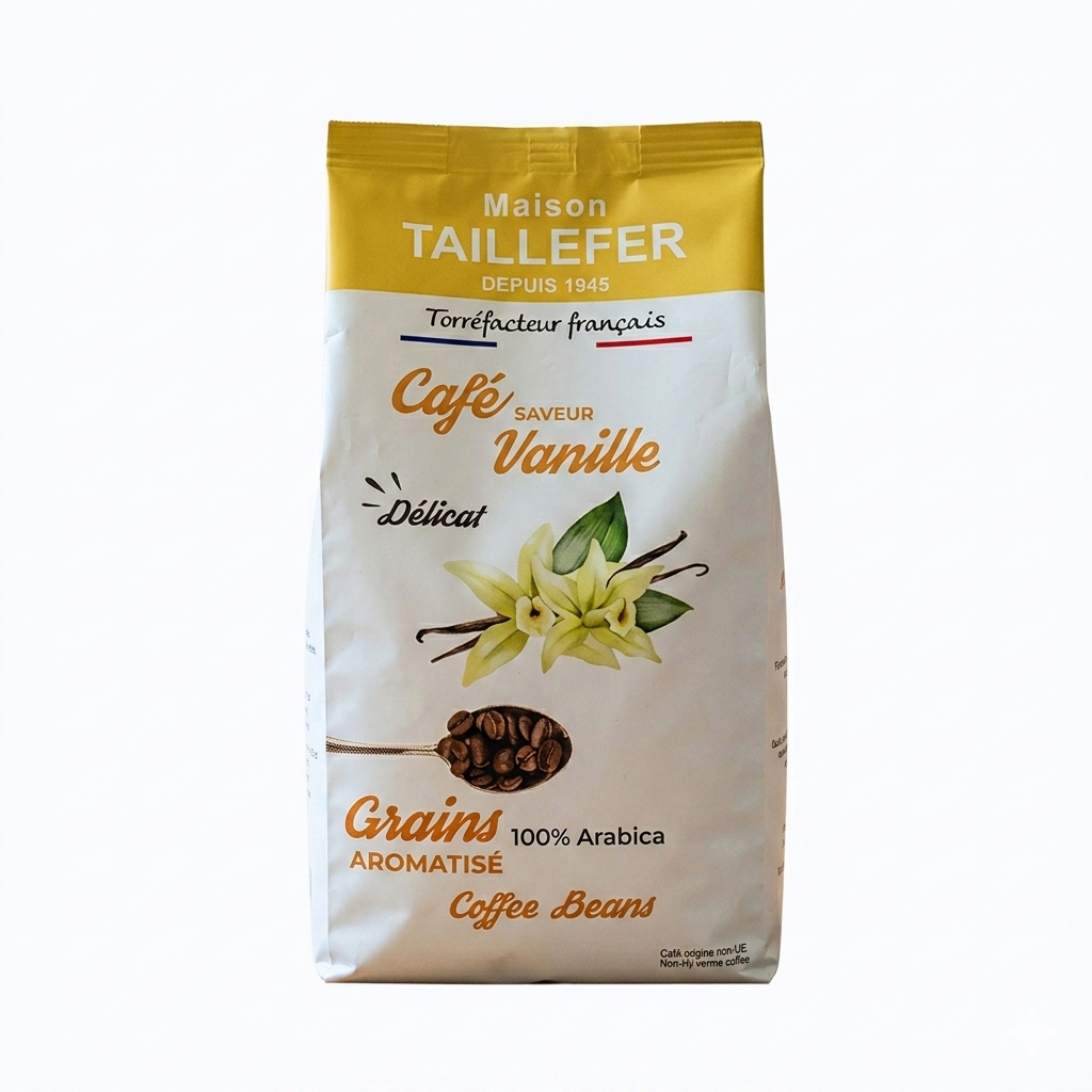 Vanilla Flavored Coffee Beans 900g - Maison Taillefer