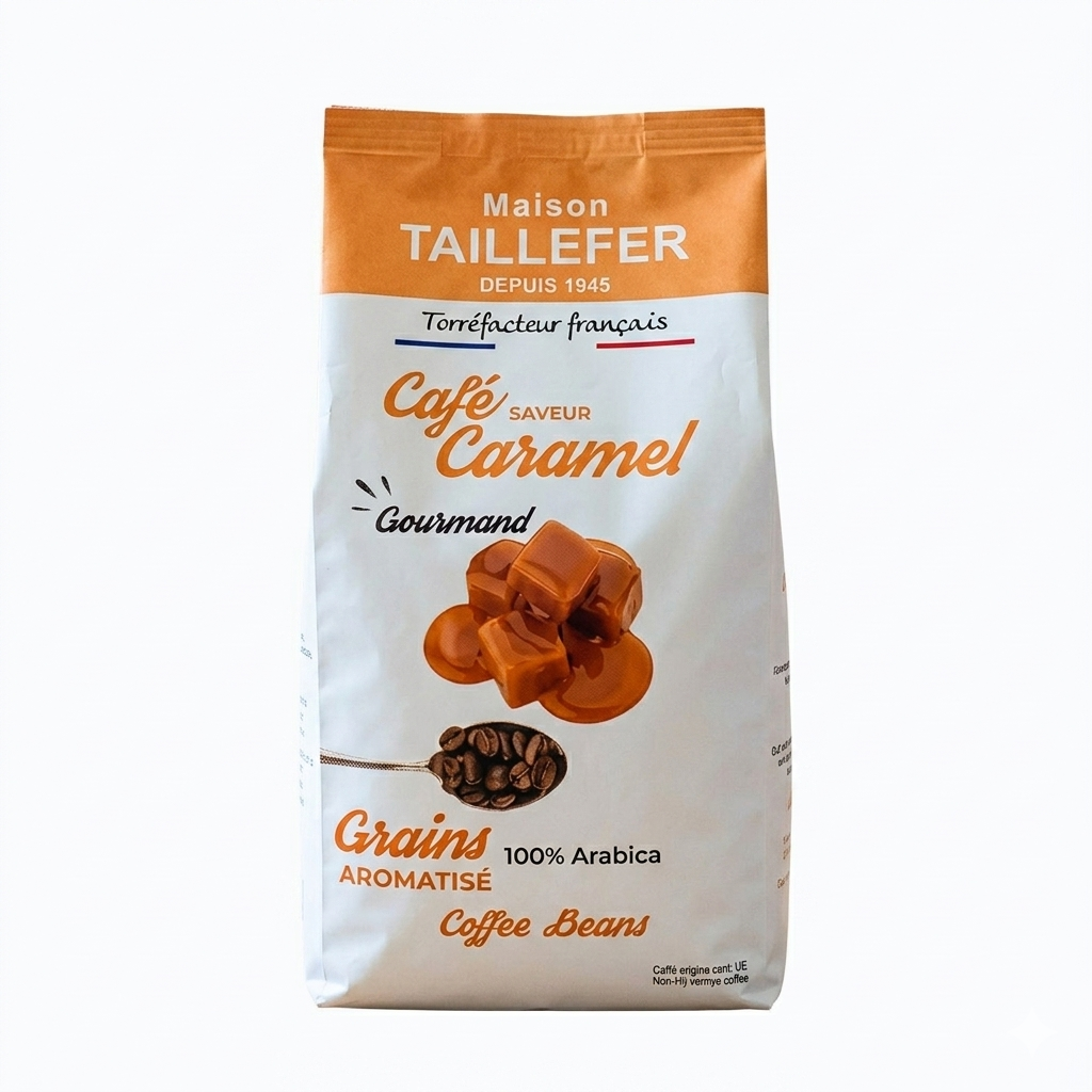 Caramel Flavored Coffee Beans 900g - Maison Taillefer