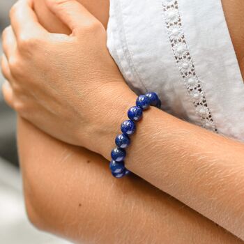 Bracelet Lapis-lazuli 10mm 1