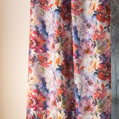 Double Curtain FLORA - Eyelet Panel - 140 x 260 cm - 100% pes
