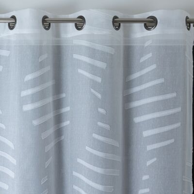 ZEBRA – Weißer Kragen – Ösenplatte – 140 x 260 cm – 100 % Polyester