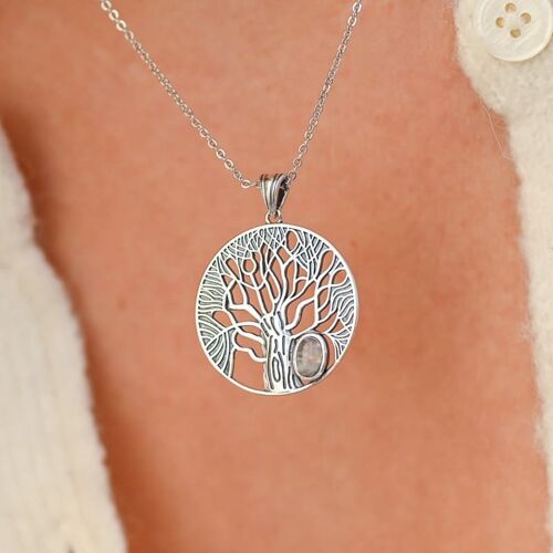 Collier Pierre de Lune "Arbre de Vie"