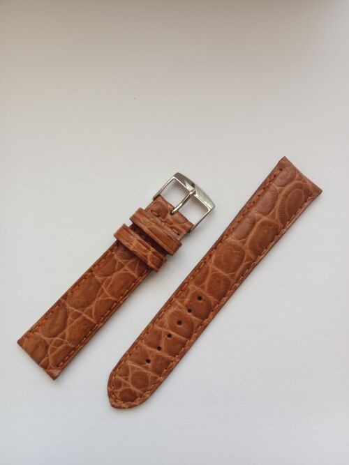 Bracelet Montre Crocro Marron Taille 20 mm