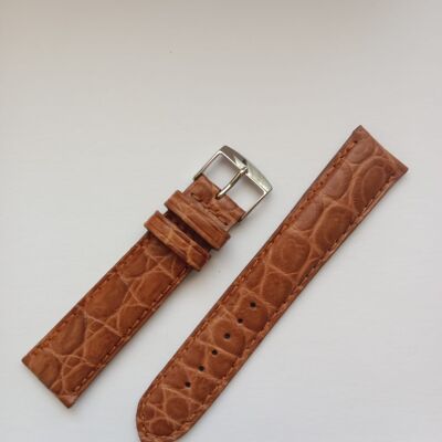 Brown Crocro Watch Strap Size 20 mm