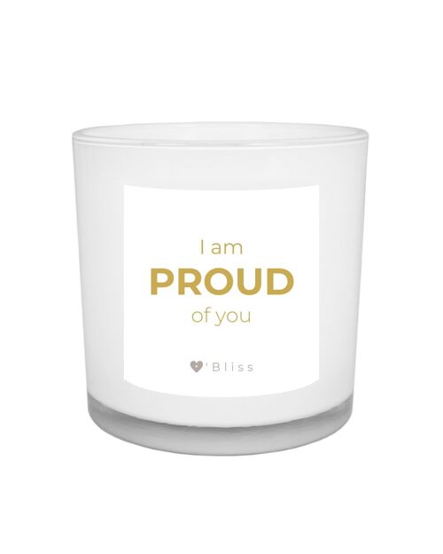 Geurkaars O'Bliss quote - proud - gold collection