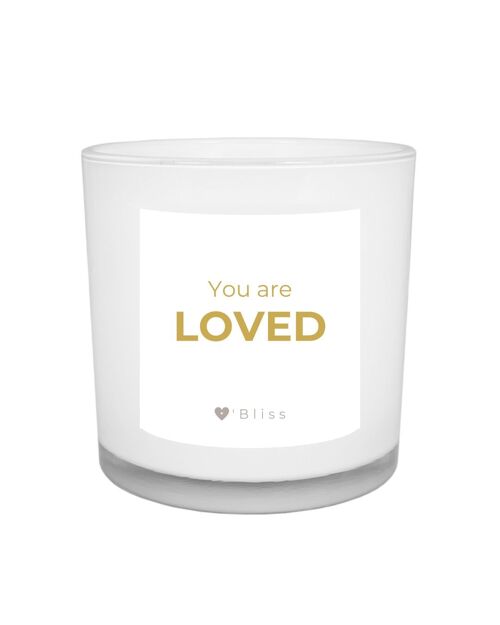 Geurkaars O'Bliss quote - You are loved - gold collection