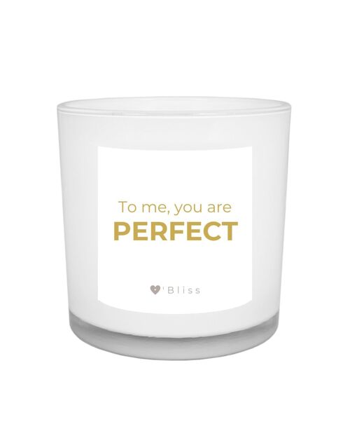 Geurkaars O'Bliss quote - Perfect - gold collection