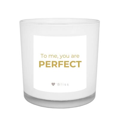 Geurkaars O'Bliss quote - Perfect - gold collection