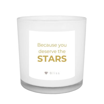 Geurkaars O'Bliss quote - You deserve the stars - gold collection
