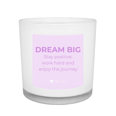 Geurkaars O'Bliss quote - Dream big - grow collection