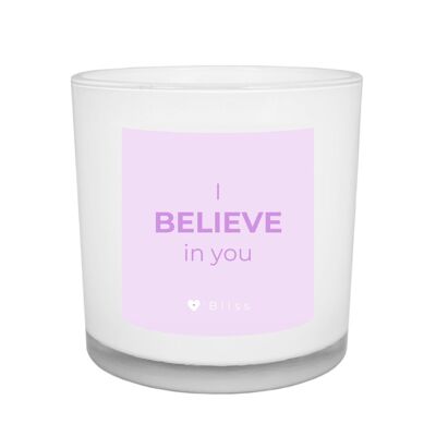 Geurkaars O'Bliss quote - Believe in you - grow collection