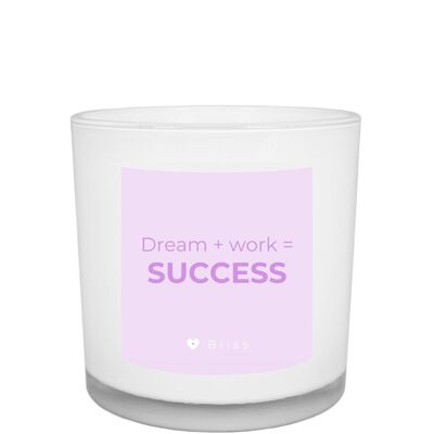 Geurkaars O'Bliss quote - dream + work - grow collection