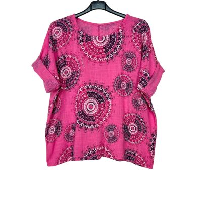 P 8003-06 Lightweight cotton top with pattern