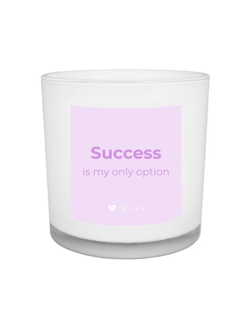 Geurkaars O'Bliss quote - Succes only option - grow collection