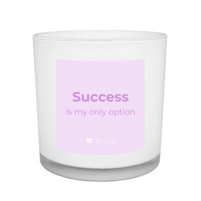 Geurkaars O'Bliss quote - Succes only option - grow collection