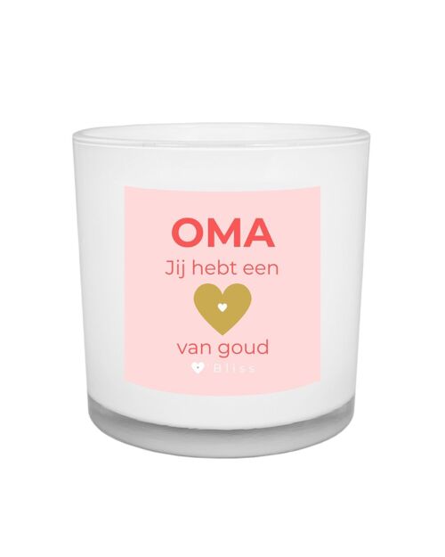 Geurkaars O'Bliss quote - oma goud - mom collection - moederdagcadeau