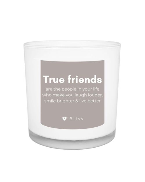 Geurkaars O'Bliss quote - True friends - friends collection