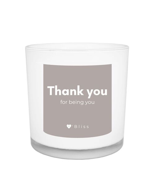 Geurkaars O'Bliss quote - Thank you for being you - thank you collection