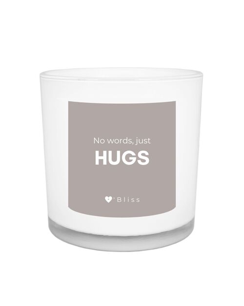 Geurkaars O'Bliss quote - No words just hugs - a little hug collection