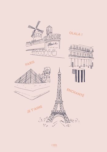 Affiche Paris Monuments 3