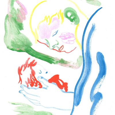 Affiche / Poster - Miyazaki -  Ponyo sur la Falaise - Gaëlle Loth
