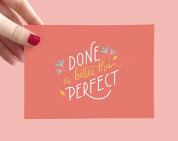 Done is better than perfect - Carte postale 1