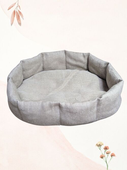 Hemp and Wool Oval Pet Bed