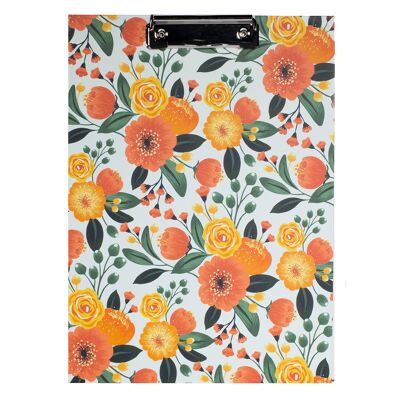 Clipboard, Orange Floral