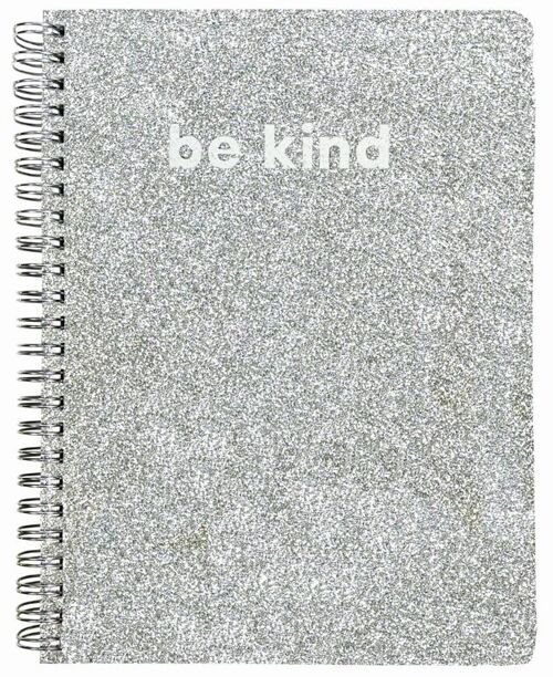 Mini Notebook, Silver Glitter