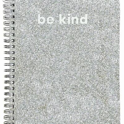 Mini Notebook, Silver Glitter
