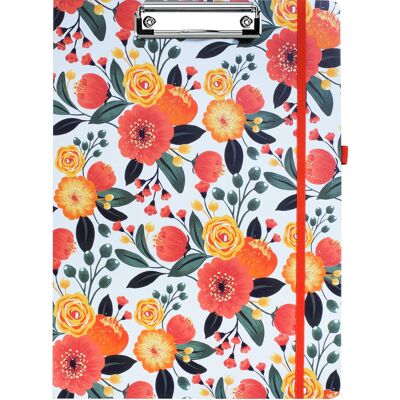 Porte-bloc Folio, floral orange