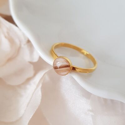 Ring mit Babyhaar / Tierfell-Gedenkschmuck