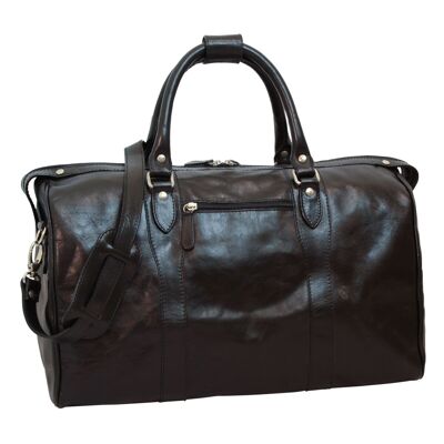 Leather travel bag with shoulder strap 108889NE