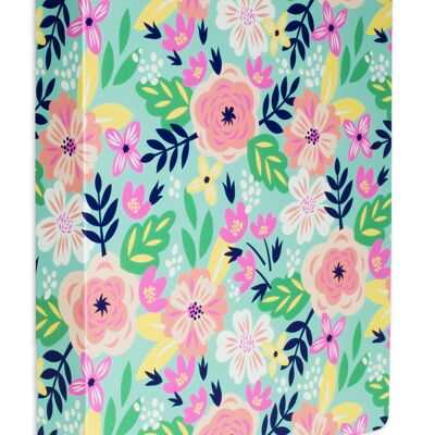 Three Ring Binder, Mint Floral