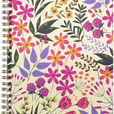 Mini cuaderno, flores silvestres